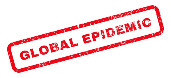Texto Epidémico Mundial Sello de Goma — Vector de stock