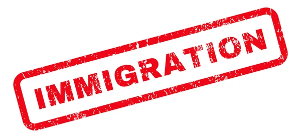 Immigrazione Testo Timbro di gomma — Vettoriale Stock