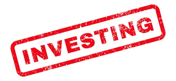 Investeren tekststempel — Stockvector