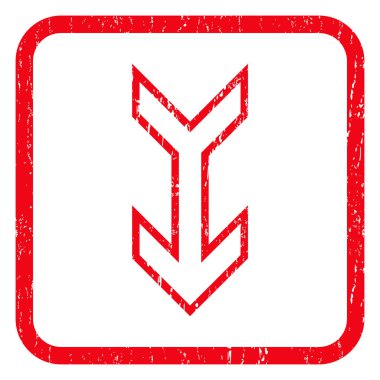 Simge lastik damgası aşağı ok