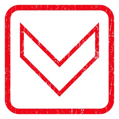 Simge lastik damgası aşağı ok ucu