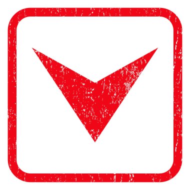 Simge lastik damgası aşağı ok ucu