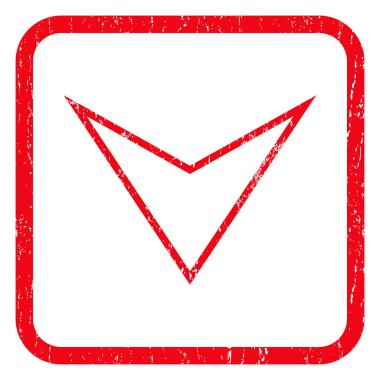 Simge lastik damgası aşağı ok ucu