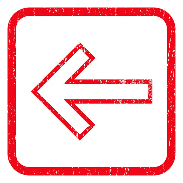 Pijl links pictogram Rubberstempel — Stockvector
