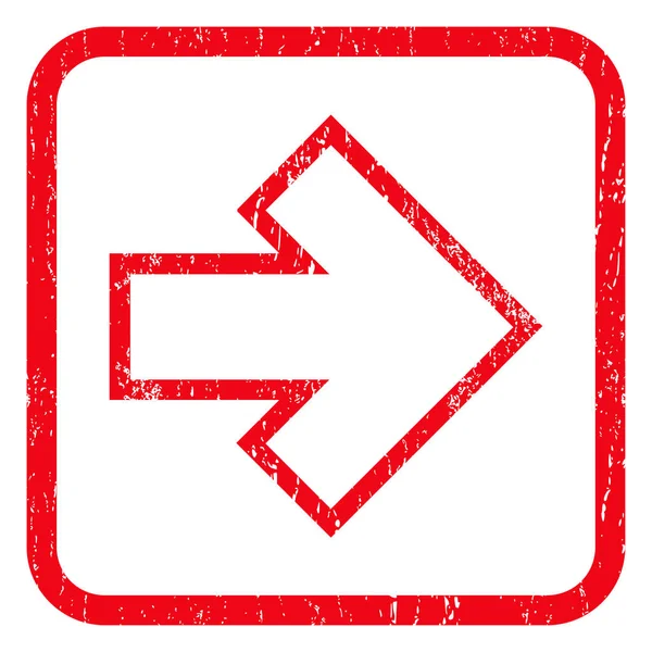 Freccia Icona destra Timbro di gomma — Vettoriale Stock
