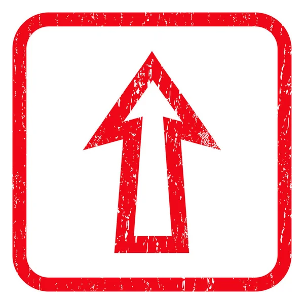 Flecha arriba icono sello de goma — Vector de stock