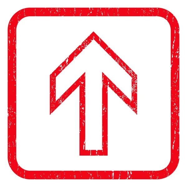 Pfeil nach oben Symbol Gummistempel — Stockvektor