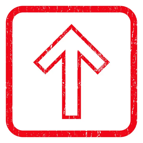 Freccia su icona Timbro di gomma — Vettoriale Stock