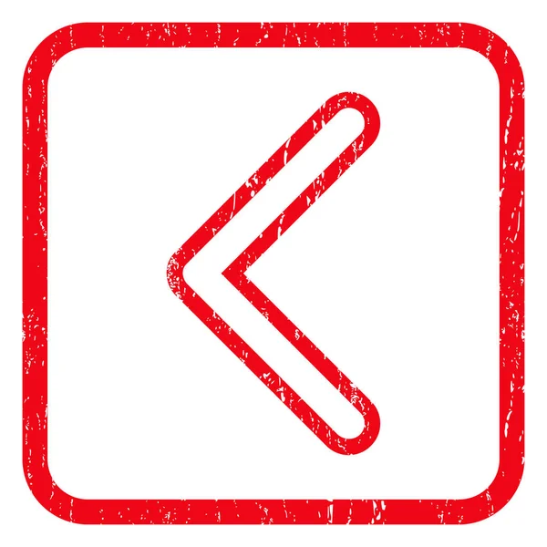 Timbre en caoutchouc d'icône gauche de flèche — Image vectorielle