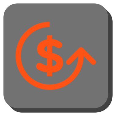 Ters ibraz yuvarlatılmış kare vektör simgesi