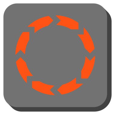 Dolaşım yuvarlatılmış kare vektör simgesi