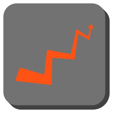 Eğri ok yuvarlak kare vektör simgesi