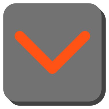 Yuvarlatılmış Kare vektör simgesi aşağı yön