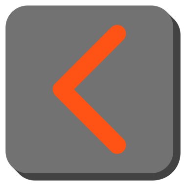 Yön sol yuvarlak kare vektör simgesi