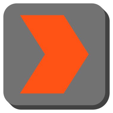 Yön sağ yuvarlak kare vektör simgesi