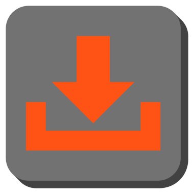 Yüklemeler yuvarlak kare vektör simgesi