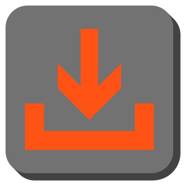 Yüklemeler yuvarlak kare vektör simgesi