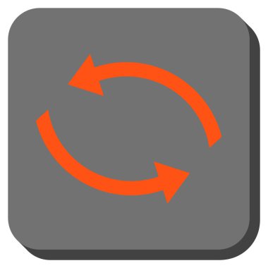 Exchange okları yuvarlak kare vektör simgesi