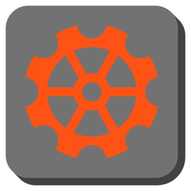 Dişli yuvarlak kare vektör simgesi