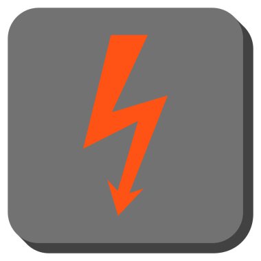 Yüksek gerilim yuvarlak kare vektör simgesi