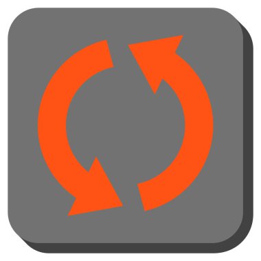 Geri dönüşüm yuvarlatılmış kare vektör simgesi