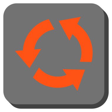 Geri dönüşüm yuvarlatılmış kare vektör simgesi