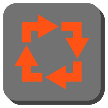 Geri dönüşüm yuvarlatılmış kare vektör simgesi