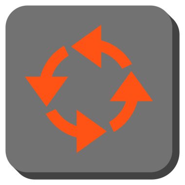 Geri dönüşüm yuvarlatılmış kare vektör simgesi