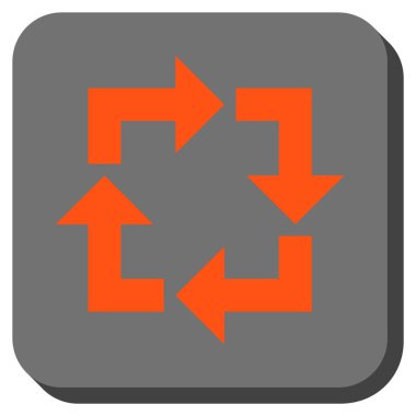 Geri dönüşüm yuvarlatılmış kare vektör simgesi