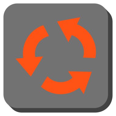 Geri dönüşüm yuvarlatılmış kare vektör simgesi