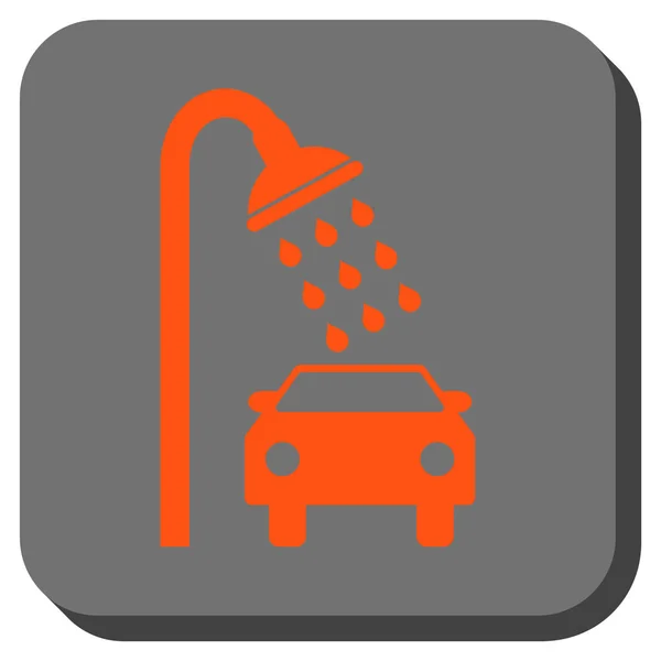Samochód prysznic zaokrąglony kwadrat wektor ikona — Wektor stockowy