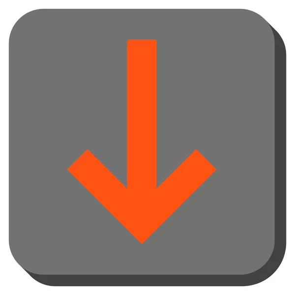 Afgerond vierkant Vector pictogram pijl-omlaag — Stockvector