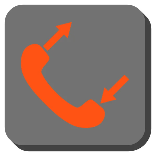 Telefoon praten afgeronde vierkante Vector Icon — Stockvector