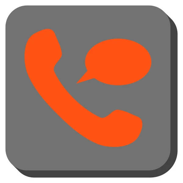 Telefone Mensagem Rounded Square Vector Icon —  Vetores de Stock
