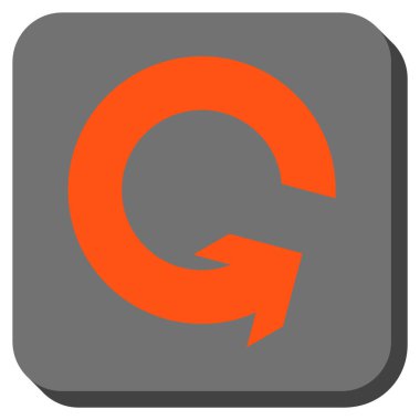 CCW yuvarlatılmış kare vektör simge döndürmek