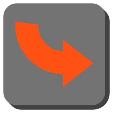 CCW yuvarlatılmış kare vektör simge döndürmek