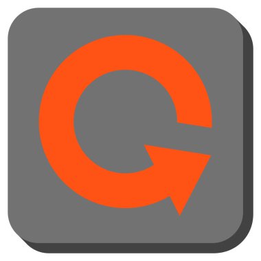 CCW yuvarlatılmış kare vektör simge döndürmek