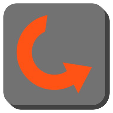 CCW yuvarlatılmış kare vektör simge döndürmek