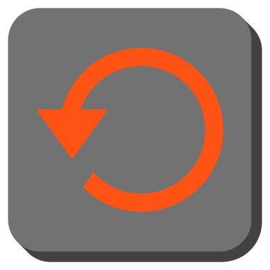 CCW yuvarlatılmış kare vektör simge döndürmek