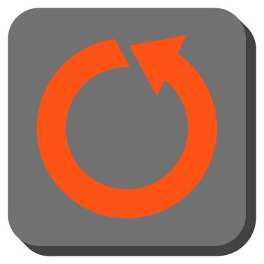 CCW yuvarlatılmış kare vektör simge döndürmek