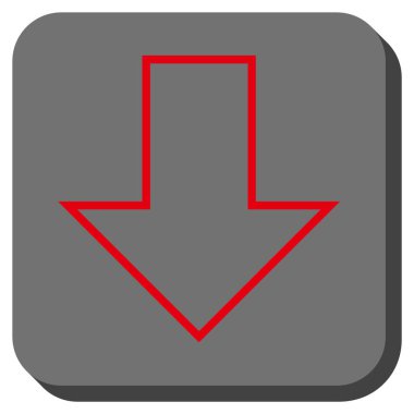 Yuvarlatılmış Kare vektör simgesi aşağı ok