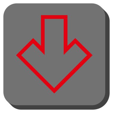 Yuvarlatılmış Kare vektör simgesi aşağı ok