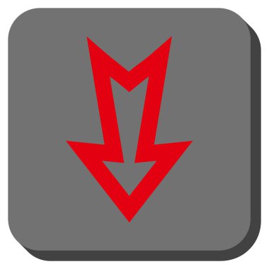 Yuvarlatılmış Kare vektör simgesi aşağı ok