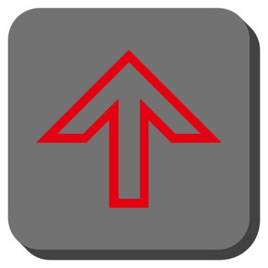 Yuvarlatılmış Kare vektör simge yukarı ok