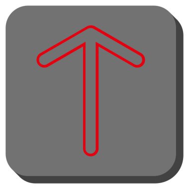 Yuvarlatılmış Kare vektör simge yukarı ok