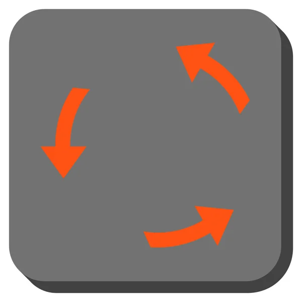 Rotate Ccw zaokrąglony kwadrat wektor ikona — Wektor stockowy