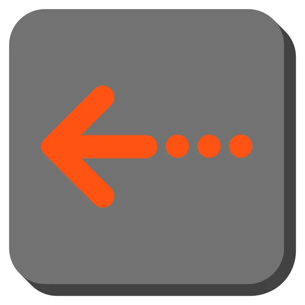Stuur links afgerond vierkant Vector Icon — Stockvector