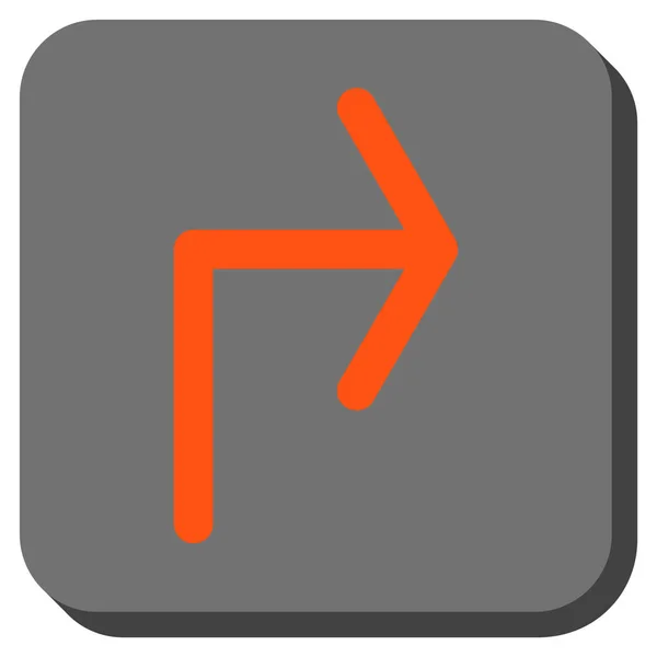 Gire a la derecha redondeado cuadrado Vector icono — Archivo Imágenes Vectoriales