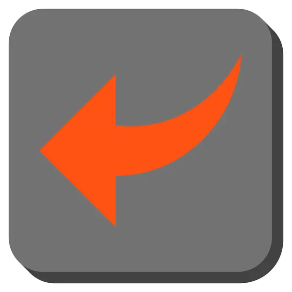 Deshacer redondeado cuadrado Vector icono — Vector de stock