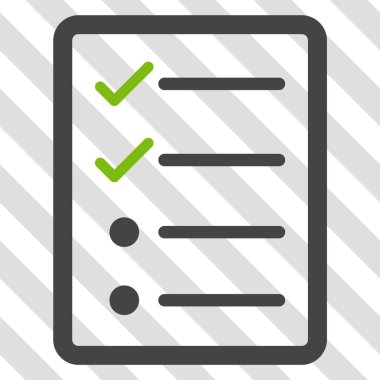 Denetim listesi sayfa vektör simgesi